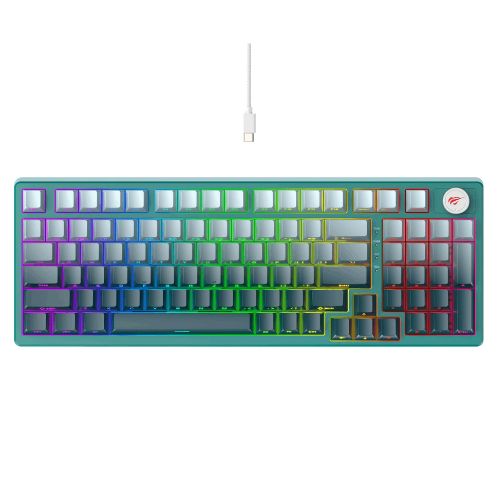 CLAVIER MECANIQUE GAMING HAVIT KB899L 97 KEY RED-SWITCH RGB GRADIENT GREEN